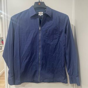 Ben Sherman Navy Blue Zip Front Shirt Jacket Men’s Size XL